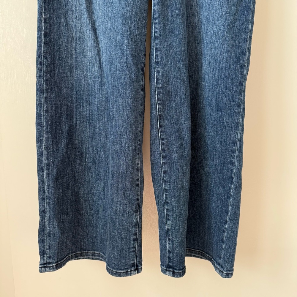 Frame Le Slim Palazzo Bardot Pocket Jeans in Thunderstorm - Picture 8 of 14